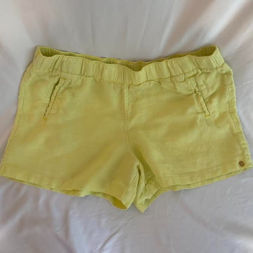 Yellow linen Lilly Pulitzer shorts XL